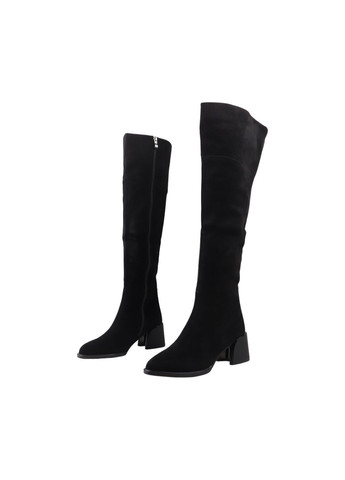 ботфорты женские черные натуральная замша Angelo Vani