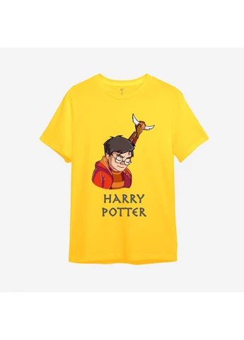 Желтая демисезонная детская футболка с принтом "harry potter". гарри поттер (10295538605) ТiШОТКА