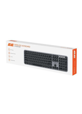 Клавіатура (-KS240WG_UA) 2E KS240 Wireless USB/Bluetooth UA Grey (316223189)