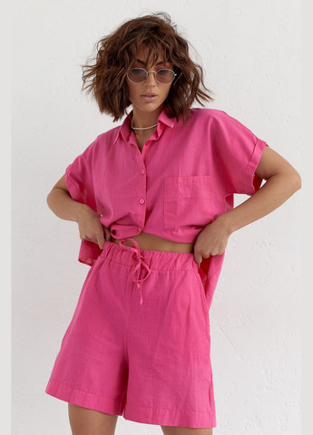 Жіночий літній костюм, шорти та сорочка. Lurex (280910113)
