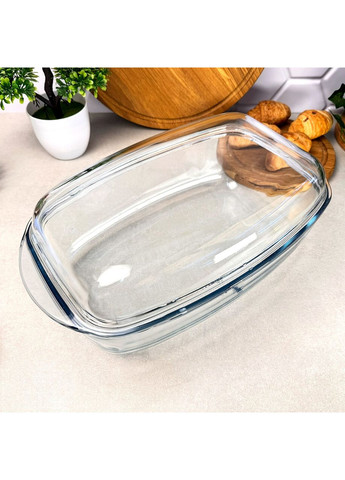 Прямоугольная кастрюля из жаропрочного стекла с крышкой 4.3 л +2.4 л Essentials Pyrex (371772169)