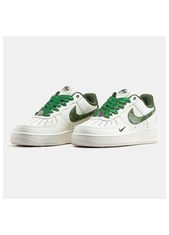 Белые демисезонные кроссовки мужские Nike Air Force 1 x BAPE