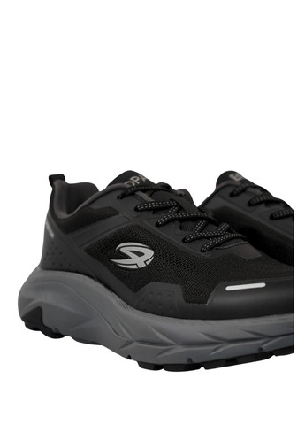 Черные демисезонные мужские кроссовки черные сетка Eopaia