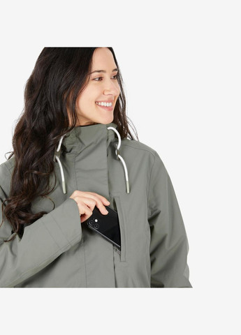 Оливкова (хакі) демісезонна куртка жіноча nh550 для туризму хакі Quechua