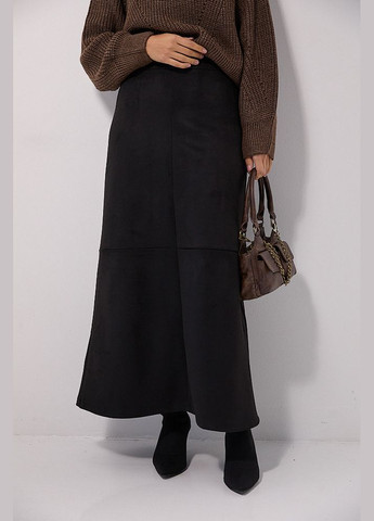 Черная длинная замшевая юбка Arjen