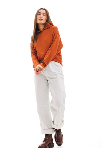 Жіноча худі темно-теракотового кольору з декоративними швами Arjen (294906960)