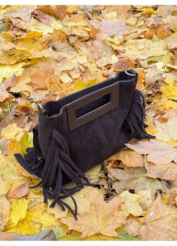 Сумка-клатч с бахромой из натуральной замши. Vishnya (371761483)