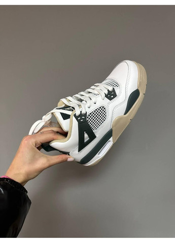 КРОССОВКИ ЖЕНСКИЕ NIKE AIR JORDAN 4 WHITE BEIGE НАЙК АИР ДЖОРДАН No Brand бежевые демисезоны (367174818)