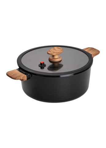 Алюминиевая кастрюля с керамическим антипригарным покрытием 4 л Ø 28 см черный HP-4-454B (A-033116) MGC (341307484)