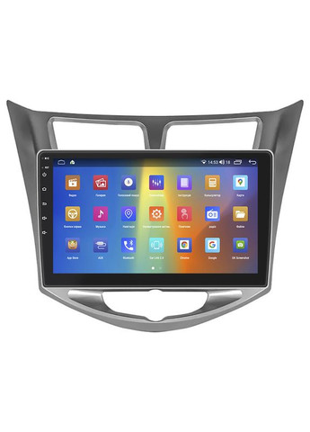 Штатна магнітола для Hyundai Solaris I 2010-2014 екран 10" 2/32 Gb CarPlay 4G Wi-Fi GPS Prime 7 шт. Lesko (336194283)