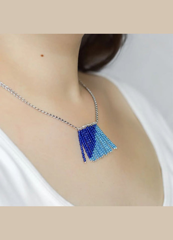 Кулон подвеска "оттенки Моря" натуральный камень Шпинель d-2мм на цепочке L-42-47см фур-ра нержавеющая сталь No Brand підвіска (302254695)