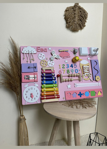 Бизиборд для девочки развивающая деревянная игрушка 40х60 см No Brand (355890481)