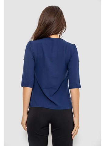 Синяя блуза однотонная, 230r1121-8 Ager