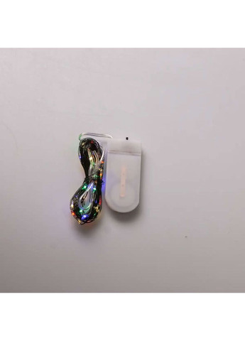 Світлодіодна гірлянда Роса 5 метрів на батарейках нитка 50 led на зеленому дроті мультиколор 50L5MGML Jooki (362672722)