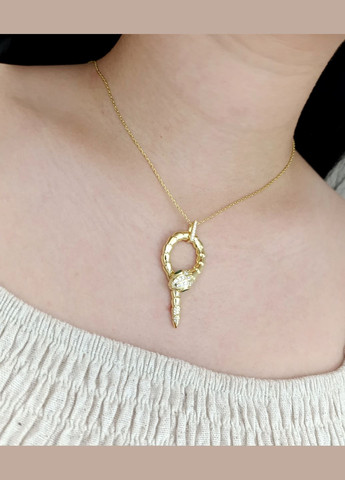 Срібне кольє з цирконієм "Змія" 40-45 см КЗМ-ж Shatlen Кольє (347620636)