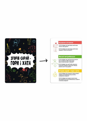 Настільна гра "Згорів сарай, гори і хата" 0025MG 4 категорії питань Memo Games (316655770)