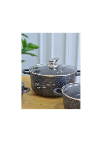 Набор посуды 4пр. 1,3/1,3/2,3/4,5л с антипригарным гранитным покрытием 8143 Edenberg (363327924)