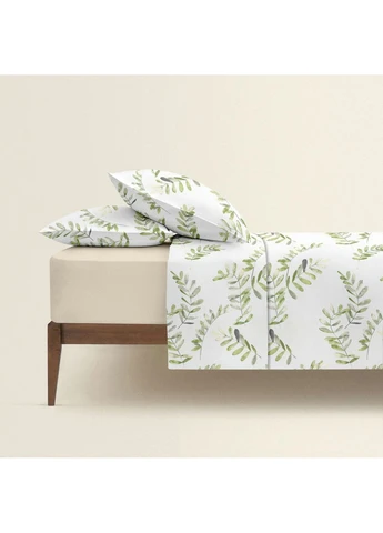 Евро постельное белье с простыней на резинке FOLIAGE (4822052374702) Cosas (393209256)