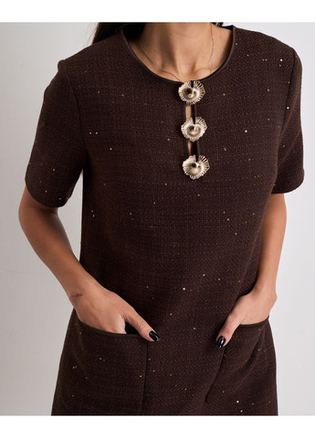 Коричневое вечернее платье женское коричневое Espiga