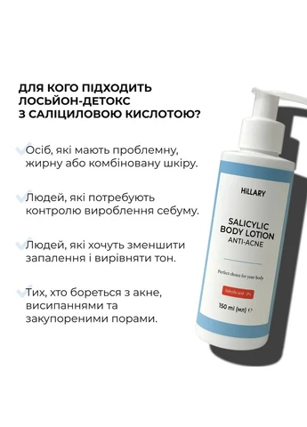 Комплекс проти висипань на тілі та глибокого живлення Body Acne & Deep Nourishment Complex Hillary (387191727)