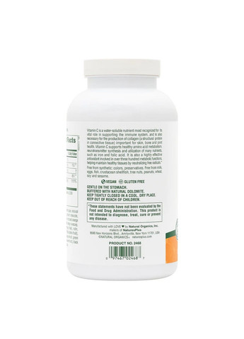 Витамины и минералы Orange Juice Vitamin C 1000 mg, 60 жевательных таблеток Natures Plus (293421784)