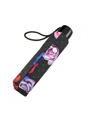 Чорна парасолька жіноча механічна компактна полегшена minilite-2 l354 Fulton середня (302664104)