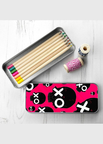 Органайзер для канцелярського приладдя металевий,кейс для дрібниць око в лісі 7*18 см Silver No Brand (309154234)