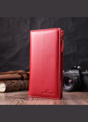 Яскравий гаманець-клатч для стильних жінок із натуральної шкіри червоний 22533 st leather (329198516)