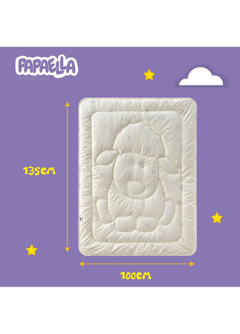 Одеяло детское зимнее шерстяное 100х135 см натуральная шерсть теплое одеяло для детей PAPAELLA (367726783)