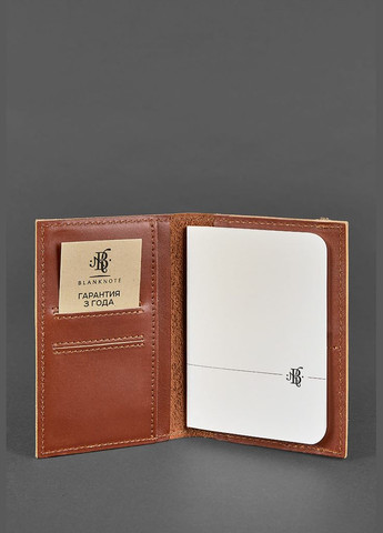 Кожаная обложка для паспорта 2.0 светло-коричневая (A-026329) BlankNote (329742966)