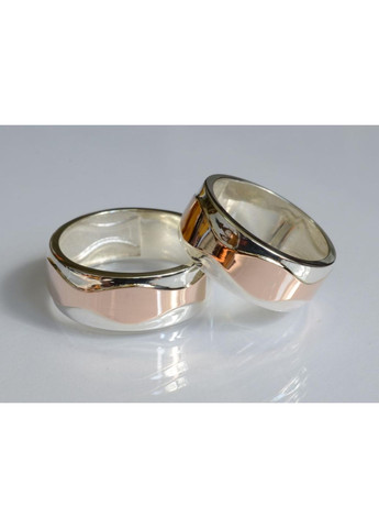 Обручальное кольцо серебро с золотом Silver Style (367112859)