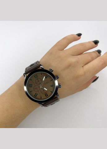 Часы наручные SOKI Мужские арабские цифры метки механизм кварцевый ремешок Эко кожа Коричневый 433230 Geneva (316535917)