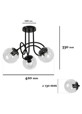 Люстра 7529903-3 BK+CL (LVS4724) Levistella (323003209)