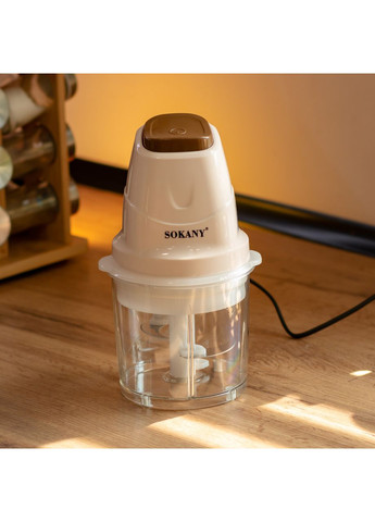 Чоппер електричний подрібнювач 250 Вт бежевий для кухні компактний універсальний прилад ProDobro (364191029)