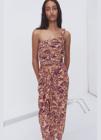 Топ в цветочный принт Zara (299809760)