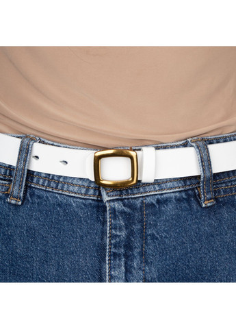 Ремінь шкіряний жіночий НС-2558 (110 см) білий HandyCover (366062736)