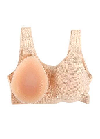 Протезы молочной железы силиконовые 380 г*2шт + бюстгальтер-топ после мастэктомии L чашка C No Brand 8233 (329445578)