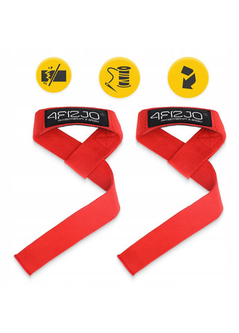 Лямки для становой тяги Deadlift Straps Red () 4FIZJO P-5905973402286 (355949549)