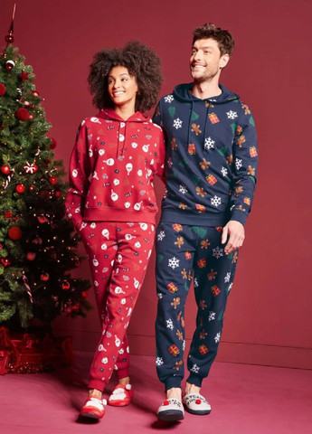 Спортивные штаны на флисе в новогодний принт. Esmara (307251694)