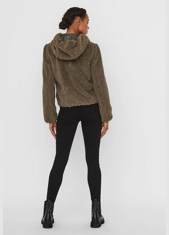 Экокожушок, куртка тедди 10247343 XS Хаки Vero Moda (311220873)