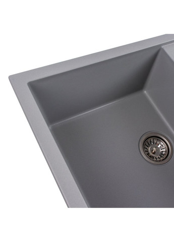 Гранитная мойка для кухни 7950 Selena матовая Серый металлик Platinum (336938348)