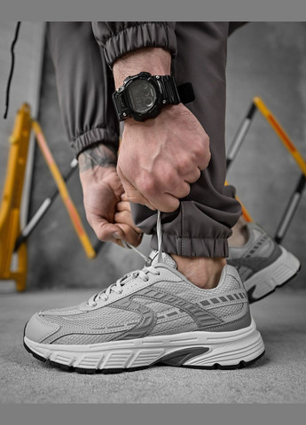 Сірі Літні стильні чоловічі кросівки сітка сірі Freedom