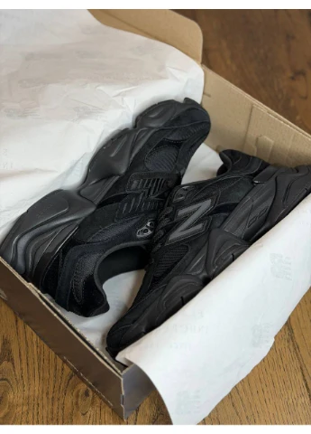 Чорні кросівки чоловічі new balance 9060 triple black нью беланс 9060 чорні демісезон No Brand