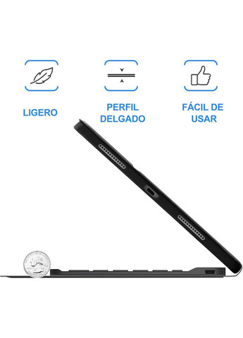 Чехол с Bluetooth-клавиатурой для iPad 10.2" 7 8 9 поколения, Air 3 2019, Pro 2017 10.5" с подсветкой No Brand (366422022)