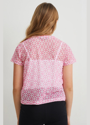 Рожева демісезонна напівпрозора футболка C&A