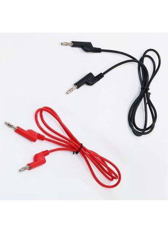 Кабели, тестовые провода типа "банан - банан" 4 мм, красный + черный, длина 1м, 1000В, 20А No Brand (322566746)