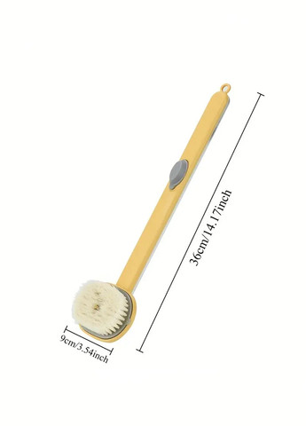 Мочалка щітка з довгою ручкою і контейнером для гелю No Brand (325442854)