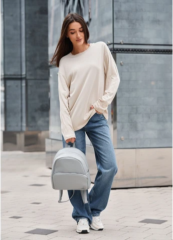 Женский Рюкзак Стаф Светло-серый Вместимость 9 Литров Спортивный 9l Light Gray Seli Staff (389496940)