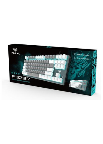 Клавиатура (6948391240688) Aula f3287 keycap krgd blue usb ua white/grey (278312354)