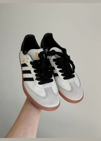 Кроссовки женские и мужские Adidas Samba beige | Адидас Самба бежевые No Brand бежевые демисезоны (316507754)